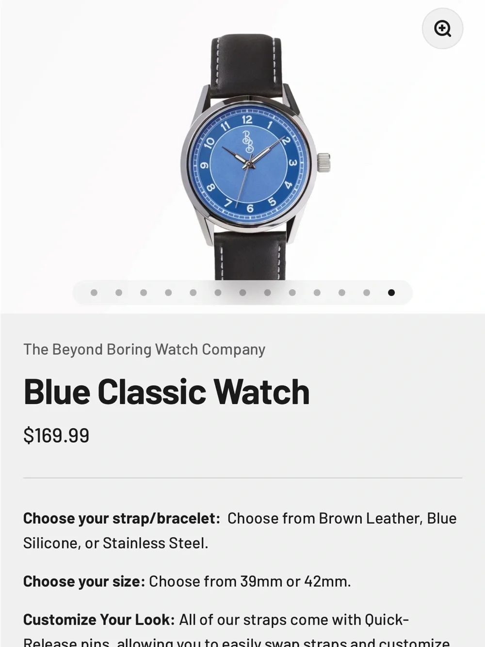 The Beyond Boring Watch Co. – Blue Classic Watch